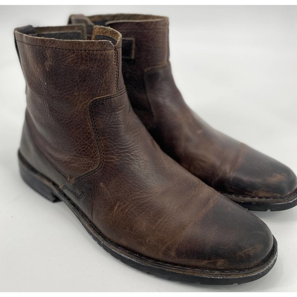 John Varvatos Star USA Driggs Zip Brown Leather Ankle Chelsea Boot SZ 9 EUR 42.5 - Picture 2 of 9